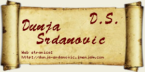 Dunja Srdanović vizit kartica
